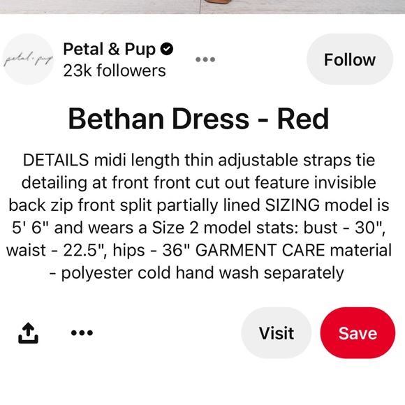 NWT - Red/rust colored  Petal and Pup dress. - Picture 7 of 9